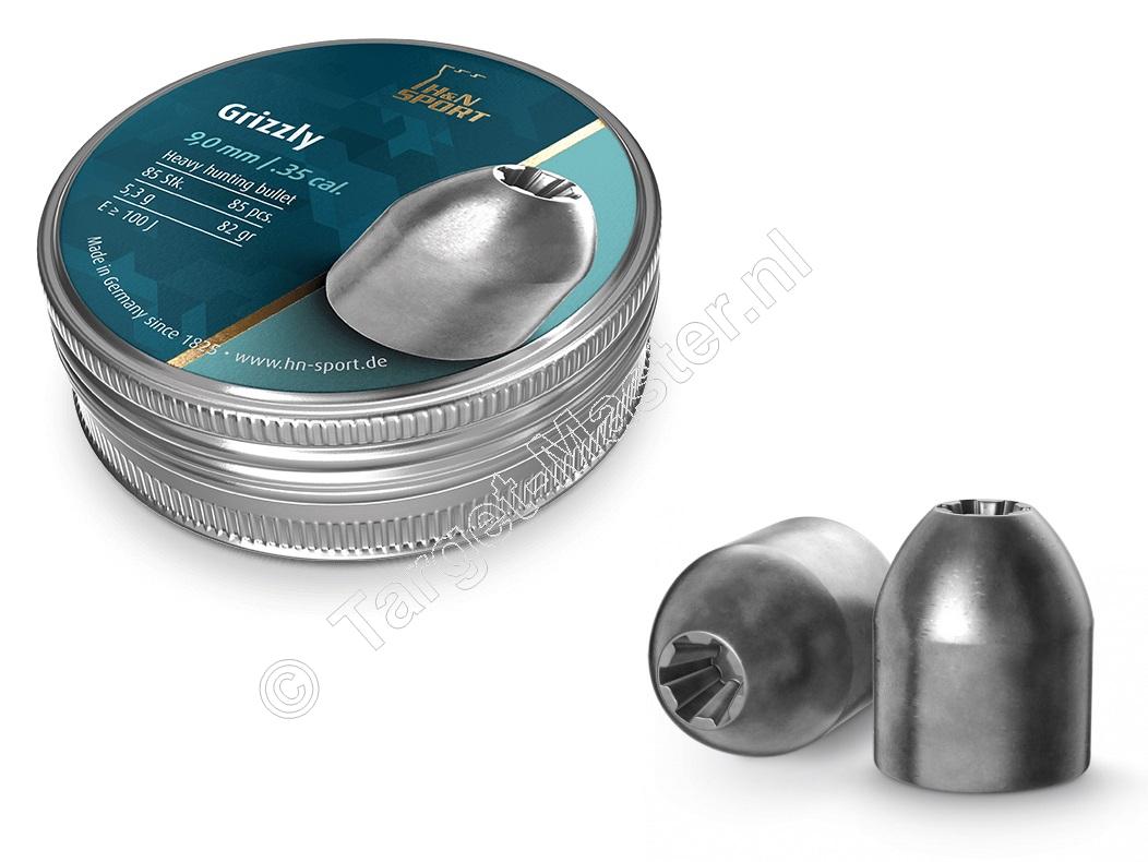 H&N Grizzly 9.00mm Airgun Pellets tin of 60
